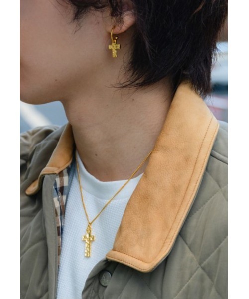 Ayler(アイラー)の「【Ayler】Cross pierce Ay-003(ピアス(片耳用)・メンズ・シルバー/ゴールド・FREE)」の2枚目の写真