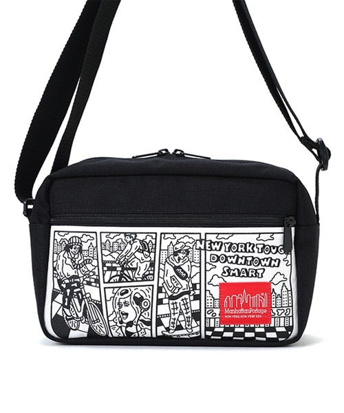 Manhattan Portage（マンハッタンポーテージ）の「Sprinter Bag Canvas Art Print（ショルダーバッグ・メンズ・ブラック・X-SMALL）」の2枚目の写真