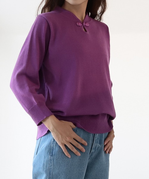 セール Web限定 Beams Dot チャイナボタン ニット プルオーバー シャツ ブラウス Beams Dot ビームスドット のファッション通販 Zozotown