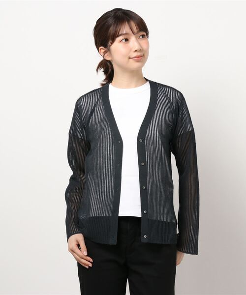 Mila Owen（ミラオーウェン）の「袖スリット透けカーディガン