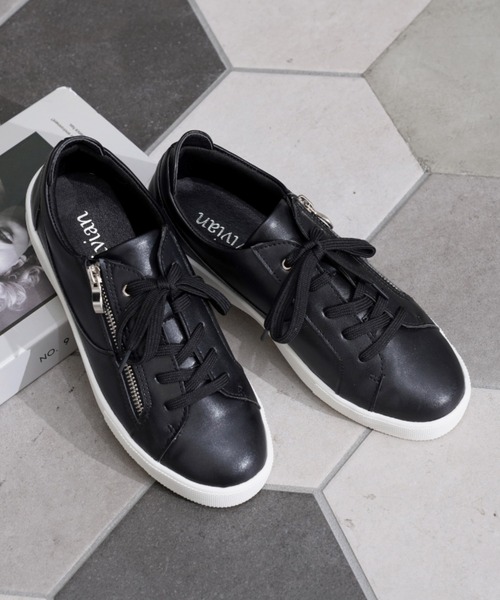 21年春新作 レースアップサイドファスナーローテクスニーカー スニーカー Vivian ヴィヴィアン のファッション通販 Zozotown