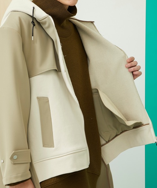 UNITED TOKYO(ユナイテッドトウキョウ)の「ドッキングパーカートレンチコート(トレンチコート・メンズ・ベージュ/ブラック・1/2)」の9枚目の写真