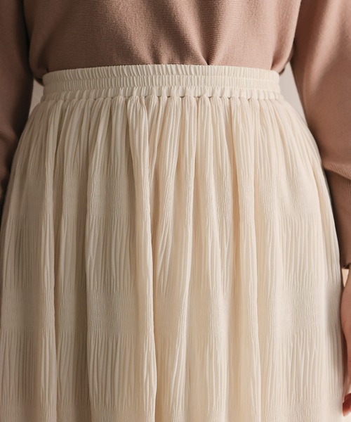 mysty woman（ミスティウーマン）の「マジョリカプリーツスカート 932672（スカート・レディース・アイボリー/モカ/ライトグリーン・FREE）」の11枚目の写真