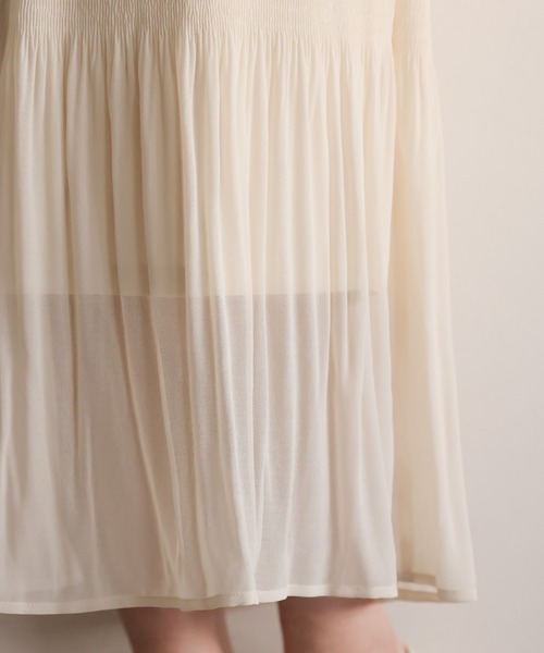 mysty woman（ミスティウーマン）の「マジョリカプリーツスカート 932672（スカート・レディース・アイボリー/モカ/ライトグリーン・FREE）」の12枚目の写真