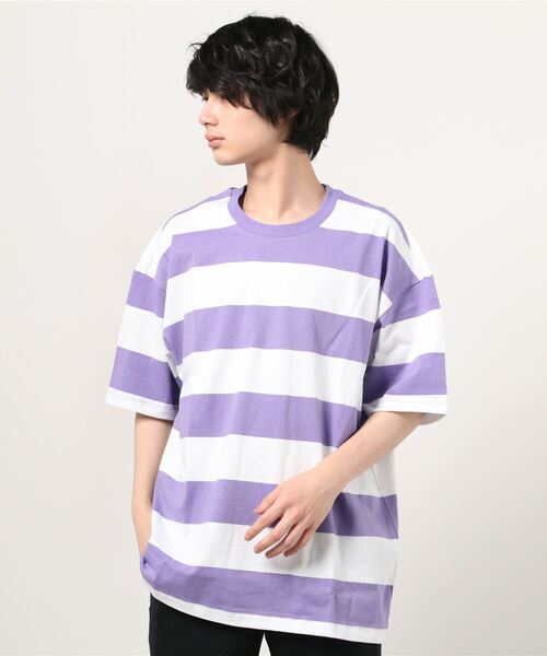 関税込み＊D SQUARED2＊ ロゴ ストライプ クルーネック Tシャツ 関税送料込【D SQUARED2】ストライプクルーネックTシャツ