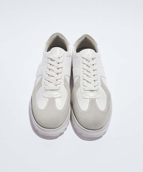 EMMA CLOTHES（エマクローズ）の「シャークソールジャーマントレーナーシューズ/シンセティックレザー EMMA CLOTHES（その他シューズ・メンズ・ホワイト×ライトグレー/ホワイト×ホワイト/ブラック×ブラック・M/L/S）」の16枚目の写真