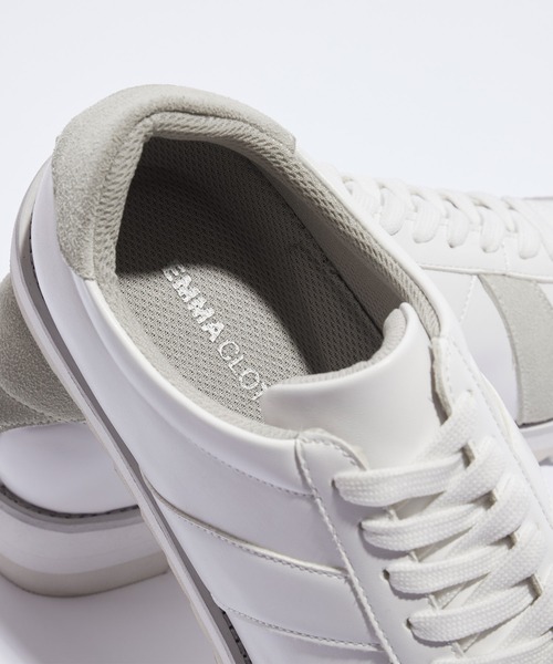 EMMA CLOTHES（エマクローズ）の「シャークソールジャーマントレーナーシューズ/シンセティックレザー EMMA CLOTHES（その他シューズ・メンズ・ホワイト×ライトグレー/ホワイト×ホワイト/ブラック×ブラック・M/L/S）」の18枚目の写真