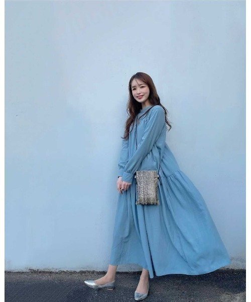 Pierrot（ピエロ）の「2wayギャザーワンピース（ワンピース・レディース・ブラック/ミント/スモーク・M/L）」の22枚目の写真