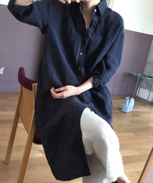 ロングシャツワンピース