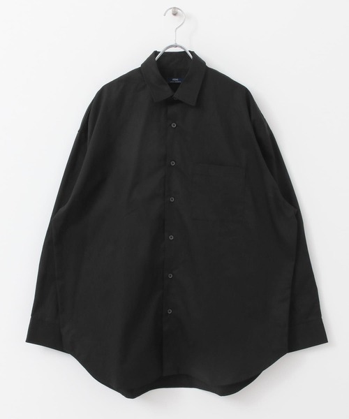 ITEMS URBANRESEARCH（アイテムズ アーバンリサーチ）の「綿ツイル レギュラーカラー ビッグシャツ（シャツ/ブラウス・メンズ・ブラック/ベージュ/カーキ・LARGE/MEDIUM）」の16枚目の写真