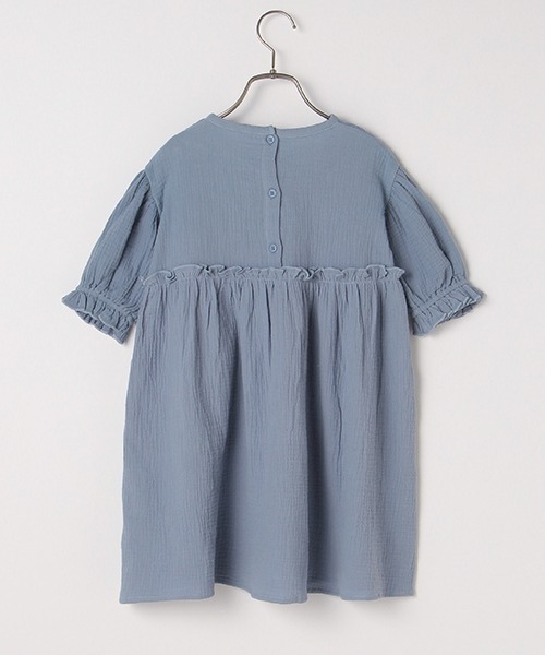 b・ROOM（ビールーム）の「【プチプラ】ガーゼ半袖ワンピース（ワンピース・キッズ・ブルーグレー/モスグリーン/ベージュ/ラベンダー・100cm/110cm/140cm/130cm/120cm）」の14枚目の写真