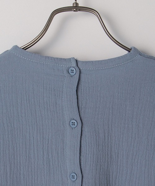 b・ROOM（ビールーム）の「【プチプラ】ガーゼ半袖ワンピース（ワンピース・キッズ・ブルーグレー/モスグリーン/ベージュ/ラベンダー・100cm/110cm/140cm/130cm/120cm）」の9枚目の写真