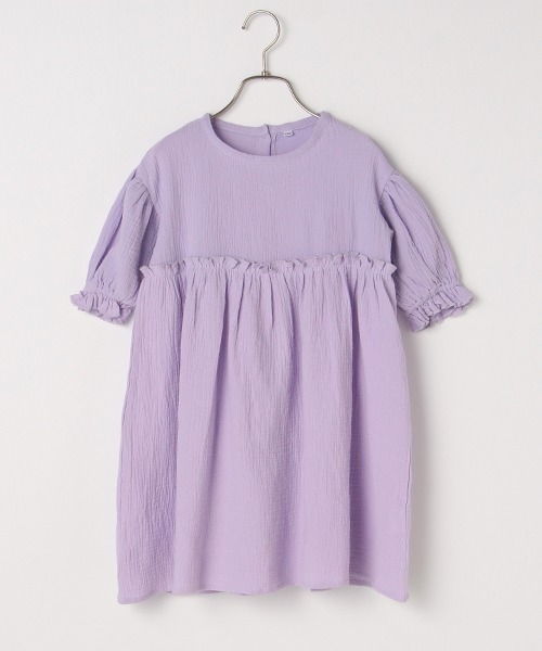 b・ROOM（ビールーム）の「【プチプラ】ガーゼ半袖ワンピース（ワンピース・キッズ・ブルーグレー/モスグリーン/ベージュ/ラベンダー・100cm/110cm/140cm/130cm/120cm）」の18枚目の写真
