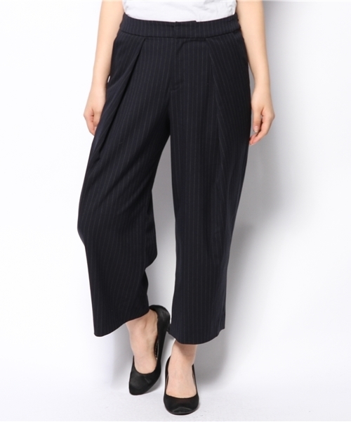 And A（アンドエー）の「アムタックワイドストライプパンツ（その他パンツ・レディース・ブラック/ネイビー・38/36）」の12枚目の写真