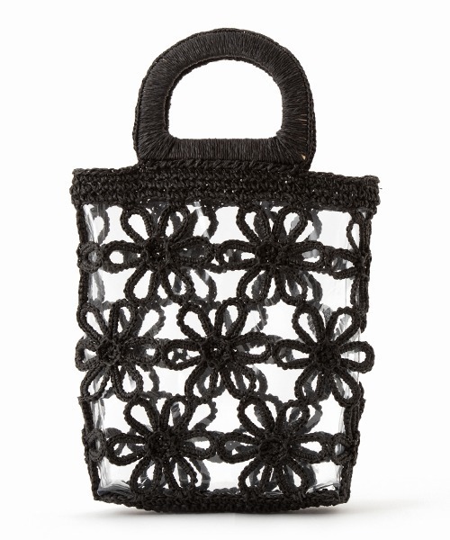 Casselini（キャセリーニ）の「フラワーペーパーバッグ（ハンドバッグ・レディース・その他/アイボリー/ブラック・FREE）」の6枚目の写真