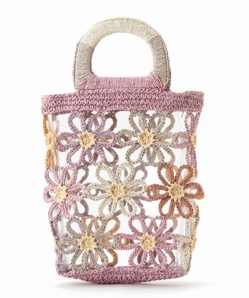 Casselini（キャセリーニ）の「フラワーペーパーバッグ（ハンドバッグ・レディース・その他/アイボリー/ブラック・FREE）」の4枚目の写真