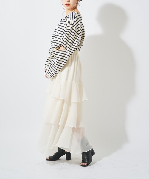 Chico（チコ）の「イレヘムティアードスカート（スカート・レディース・ブラック/アイボリー/グレー/パープル・FREE）」の14枚目の写真