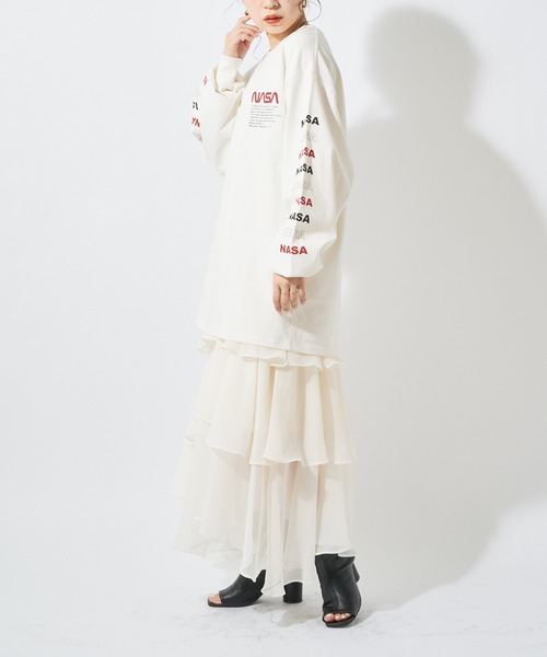 Chico（チコ）の「イレヘムティアードスカート（スカート・レディース・ブラック/アイボリー/グレー/パープル・FREE）」の18枚目の写真