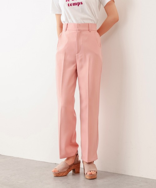 OLIVE des OLIVE（オリーブデオリーブ）の「［S/Mサイズ］【WEB限定カラー有】今のキブン的にスラックスパンツ（スラックス・レディース・イエロー/アイボリー/ラベンダー/ブラック系その他/グレー系その他/ライトブラウン/ライトグレー/パープル/ブラウン/ミント/ピンク・SMALL/MEDIUM）」の11枚目の写真