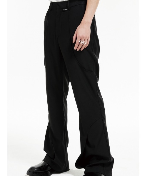 ESC STUDIO（イーエスシースタジオ）の「【ESC STUDIO】Line boots cut pants（スラックス・メンズ・ブラウン/ブラック・ONE SIZE）」の9枚目の写真