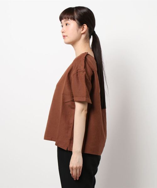 ReNorm（リノーム）の「リネン混プルオーバートップス（シャツ/ブラウス・レディース・モカ/ダークグレー/イエロー・フリー）」の12枚目の写真