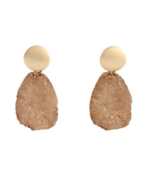 EMODA（エモダ）の「ストーンワイドピアス（ピアス（両耳用）・レディース・ブラック/ベージュ・FREE）」の7枚目の写真