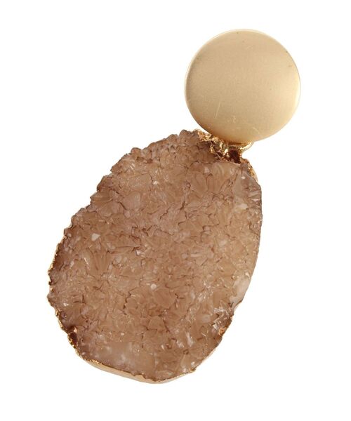 EMODA（エモダ）の「ストーンワイドピアス（ピアス（両耳用）・レディース・ブラック/ベージュ・FREE）」の8枚目の写真