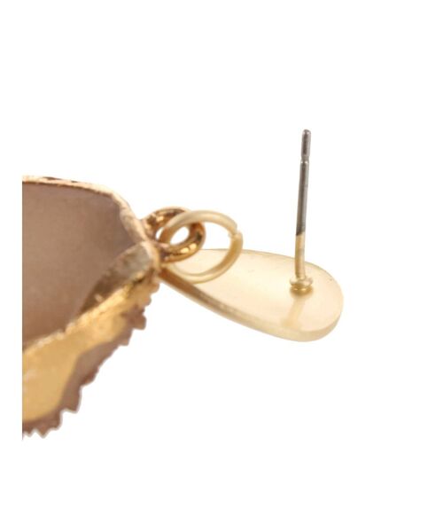 EMODA（エモダ）の「ストーンワイドピアス（ピアス（両耳用）・レディース・ブラック/ベージュ・FREE）」の9枚目の写真