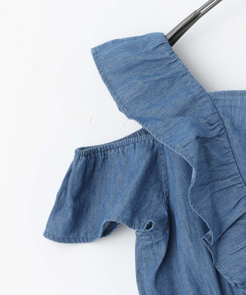 Heather(ヘザー)の「カタアキフリルチュニック 948034(シャツ/ブラウス・レディース・ブルー/ブラウン/グレー系その他/ホワイト系・FREE)」の10枚目の写真