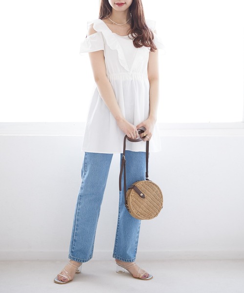 【新品】　45R ギマニットのフリルチュニック　半袖　オーバーサイズ　ブラウス 楽天市場】インド綿 ブラウス レディース 半袖 チュニック 薄手