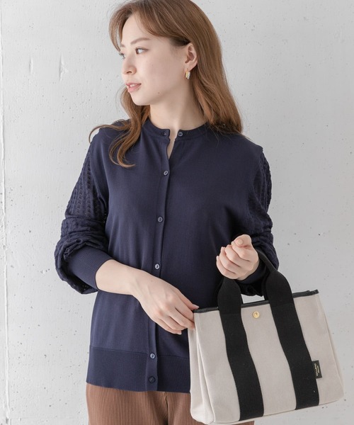 URBAN RESEARCH Sonny Label(アーバンリサーチサニーレーベル)の「柄編みニットカーディガン(カーディガン/ボレロ・レディース・アイボリー/ミント/ネイビー・FREE)」の3枚目の写真