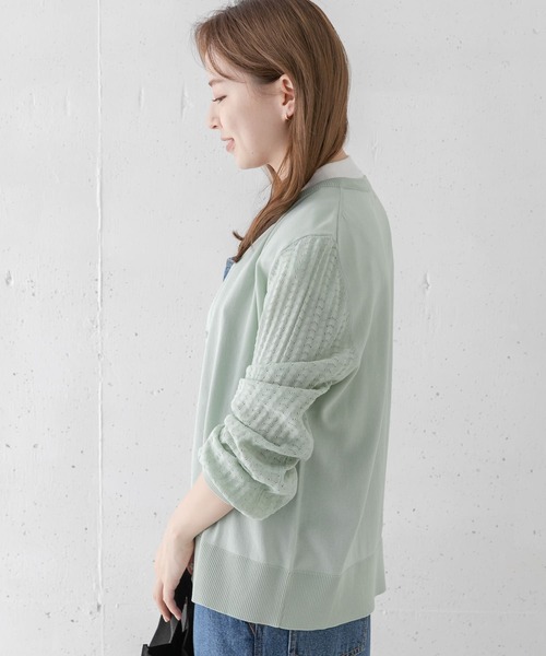 URBAN RESEARCH Sonny Label(アーバンリサーチサニーレーベル)の「柄編みニットカーディガン(カーディガン/ボレロ・レディース・アイボリー/ミント/ネイビー・FREE)」の11枚目の写真