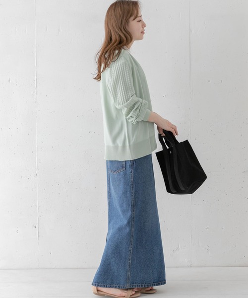 URBAN RESEARCH Sonny Label(アーバンリサーチサニーレーベル)の「柄編みニットカーディガン(カーディガン/ボレロ・レディース・アイボリー/ミント/ネイビー・FREE)」の9枚目の写真