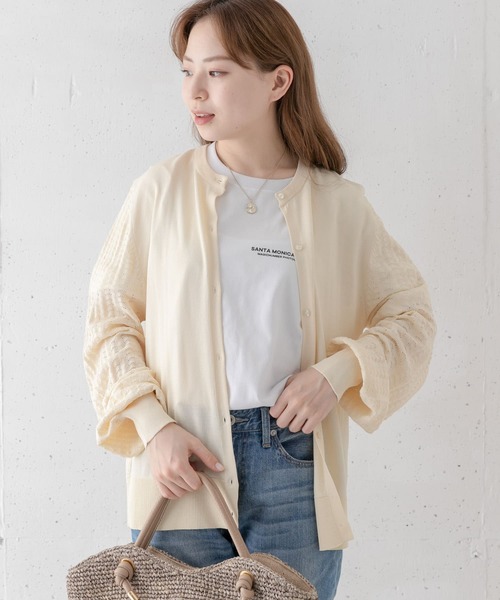 URBAN RESEARCH Sonny Label(アーバンリサーチサニーレーベル)の「柄編みニットカーディガン(カーディガン/ボレロ・レディース・アイボリー/ミント/ネイビー・FREE)」の7枚目の写真