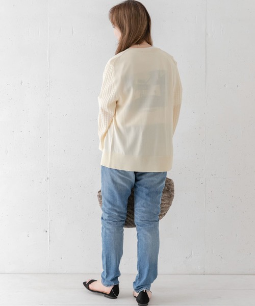URBAN RESEARCH Sonny Label(アーバンリサーチサニーレーベル)の「柄編みニットカーディガン(カーディガン/ボレロ・レディース・アイボリー/ミント/ネイビー・FREE)」の13枚目の写真