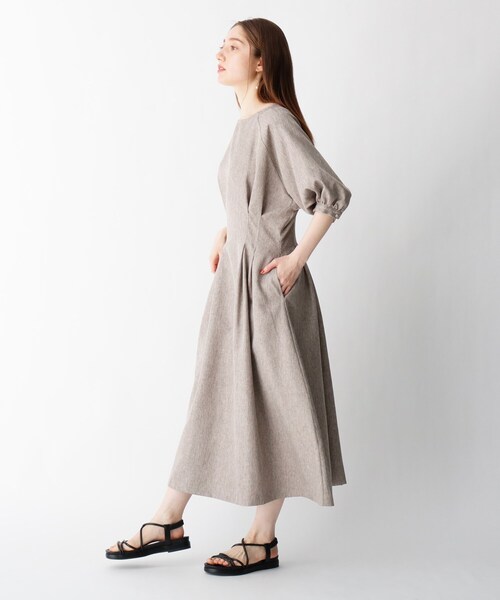 OPAQUE.CLIP（オペークドットクリップ）の「◆リネンライクドルマンワンピース（ワンピース・レディース・オフホワイト/グレー/ベビーピンク・36/38）」の15枚目の写真
