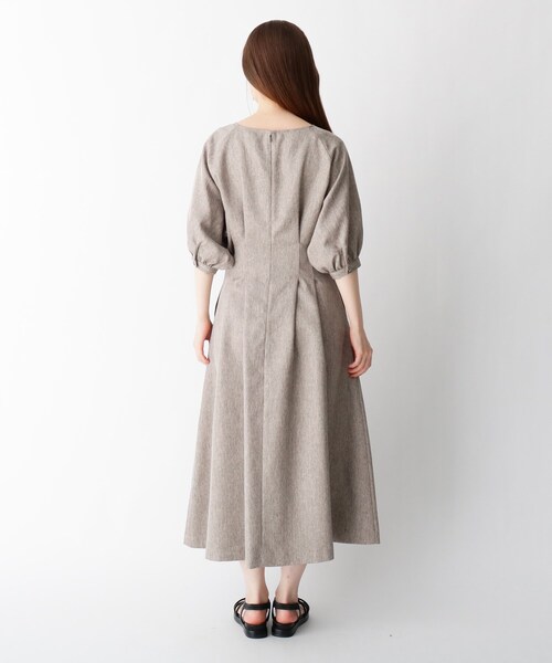 OPAQUE.CLIP（オペークドットクリップ）の「◆リネンライクドルマンワンピース（ワンピース・レディース・オフホワイト/グレー/ベビーピンク・36/38）」の8枚目の写真