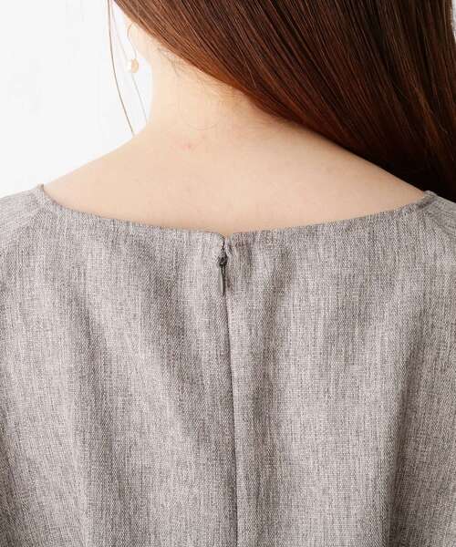 OPAQUE.CLIP（オペークドットクリップ）の「◆リネンライクドルマンワンピース（ワンピース・レディース・オフホワイト/グレー/ベビーピンク・36/38）」の5枚目の写真