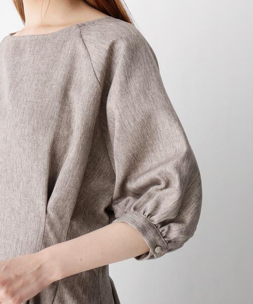 OPAQUE.CLIP（オペークドットクリップ）の「◆リネンライクドルマンワンピース（ワンピース・レディース・オフホワイト/グレー/ベビーピンク・36/38）」の10枚目の写真