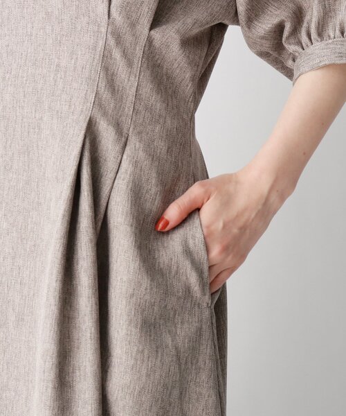 OPAQUE.CLIP（オペークドットクリップ）の「◆リネンライクドルマンワンピース（ワンピース・レディース・オフホワイト/グレー/ベビーピンク・36/38）」の7枚目の写真