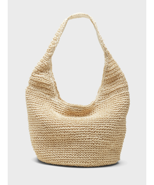 Banana Republic（バナナリパブリック）の「ストロー ホーボーバッグ（かごバッグ・レディース・ナチュラル/ブラウン・ONE SIZE）」の2枚目の写真