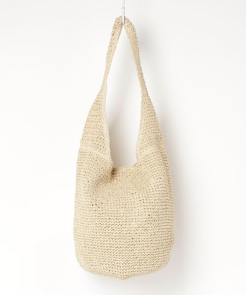 Banana Republic（バナナリパブリック）の「ストロー ホーボーバッグ（かごバッグ・レディース・ナチュラル/ブラウン・ONE SIZE）」の7枚目の写真