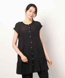 INTERPLANET | ＲＴスラブパール釦ティアードブラウス(シャツ/ブラウス)