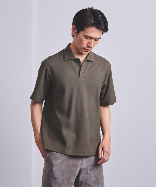 SOVEREIGN（ソブリン）の「＜SOVEREIGN（ソブリン）＞ スビン カノコ ポロ（ポロシャツ・メンズ・ホワイト/ネイビー/オリーブ/ダークグレー・MEDIUM/SMALL/LARGE）」の3枚目の写真