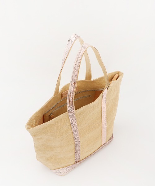 vanessabruno(ヴァネッサブリューノ)の「CABAS MOYEN ZIP(トートバッグ・レディース・イエロー/ピンク/ブルー・FREE)」の6枚目の写真