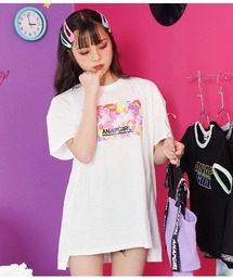 ANAP GｉRL（アナップガール）の「ベアグミ転写ボックスTシャツ（Tシャツ/カットソー・キッズ）」