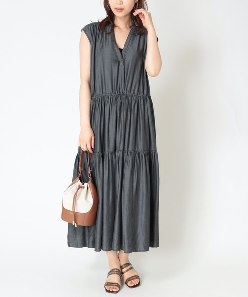 高質で安価 Web 一部店舗限定販売 テンセルデニム カフタンギャザーワンピース 高質で安価 Web 一部店舗限定販売 テンセルデニム カフタンギャザーワンピース