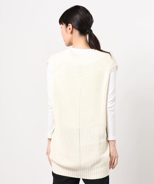 AS KNOW AS de base（アズノゥアズドゥバズ）の「ゆったり深Ｖベスト（ベスト・レディース・グレー/オフホワイト/ブルー/グリーン・FREE）」の15枚目の写真