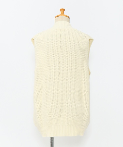 AS KNOW AS de base（アズノゥアズドゥバズ）の「ゆったり深Ｖベスト（ベスト・レディース・グレー/オフホワイト/ブルー/グリーン・FREE）」の5枚目の写真