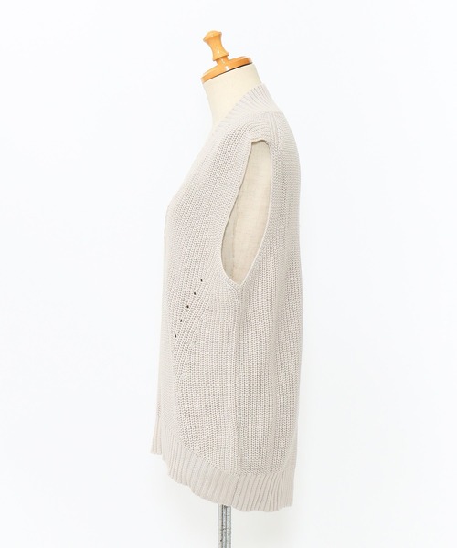 AS KNOW AS de base（アズノゥアズドゥバズ）の「ゆったり深Ｖベスト（ベスト・レディース・グレー/オフホワイト/ブルー/グリーン・FREE）」の18枚目の写真